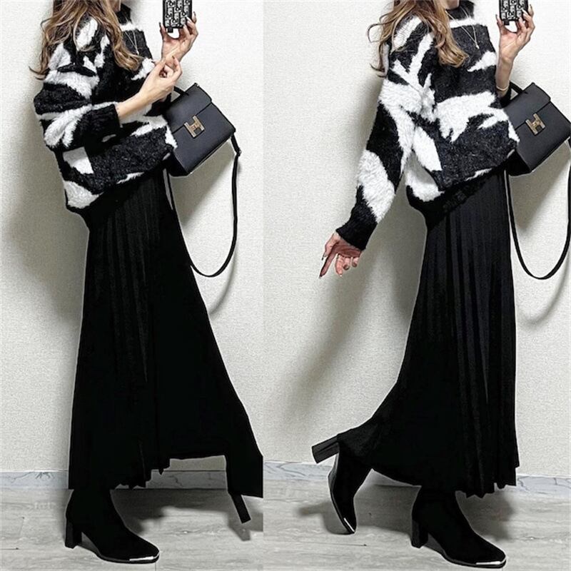 【tops】クルーネックニットセーター　M18449