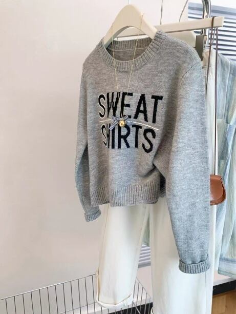 【tops】クルーネックニットセーター　M29279