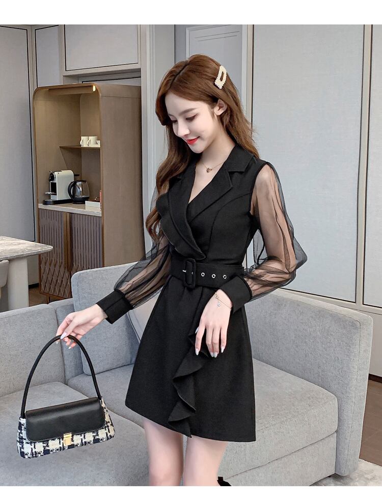 【dress】好感度UP!気質満点ファッション着痩せ体型カバーワンピース G0739