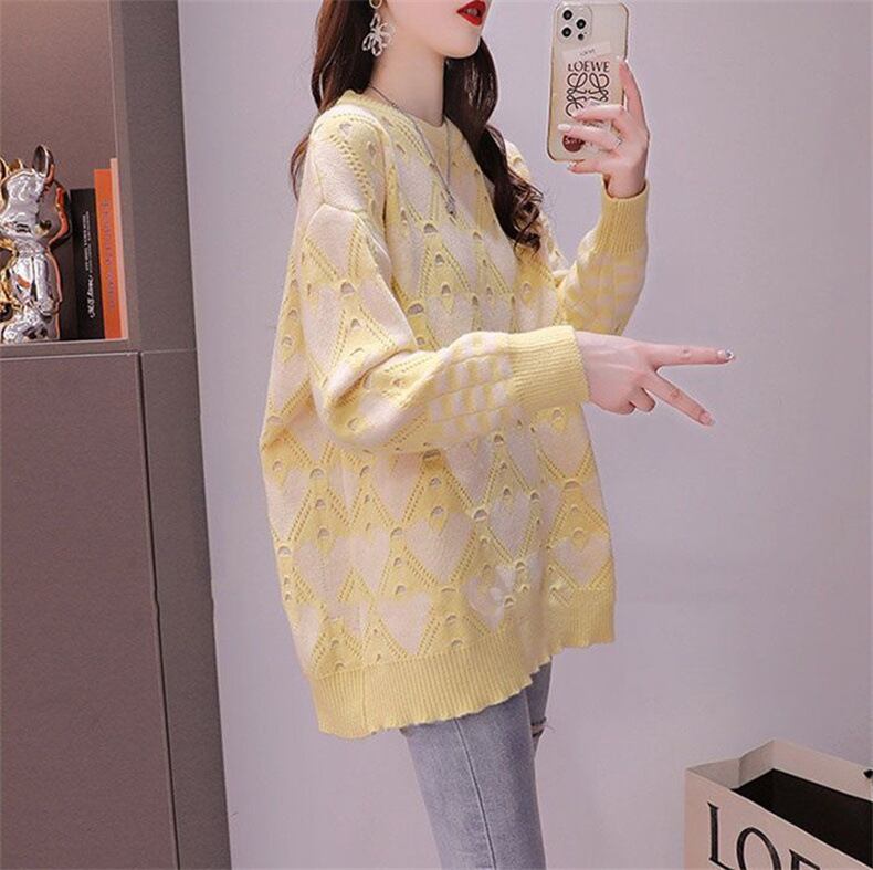 【tops】クルーネックニットセーター　M18698