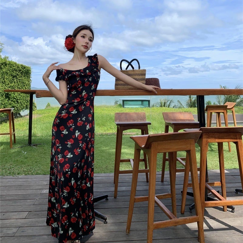 【dress】花柄ワンピース　M24907