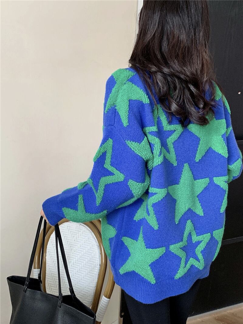 【tops】クルーネックニットセーター　M18395