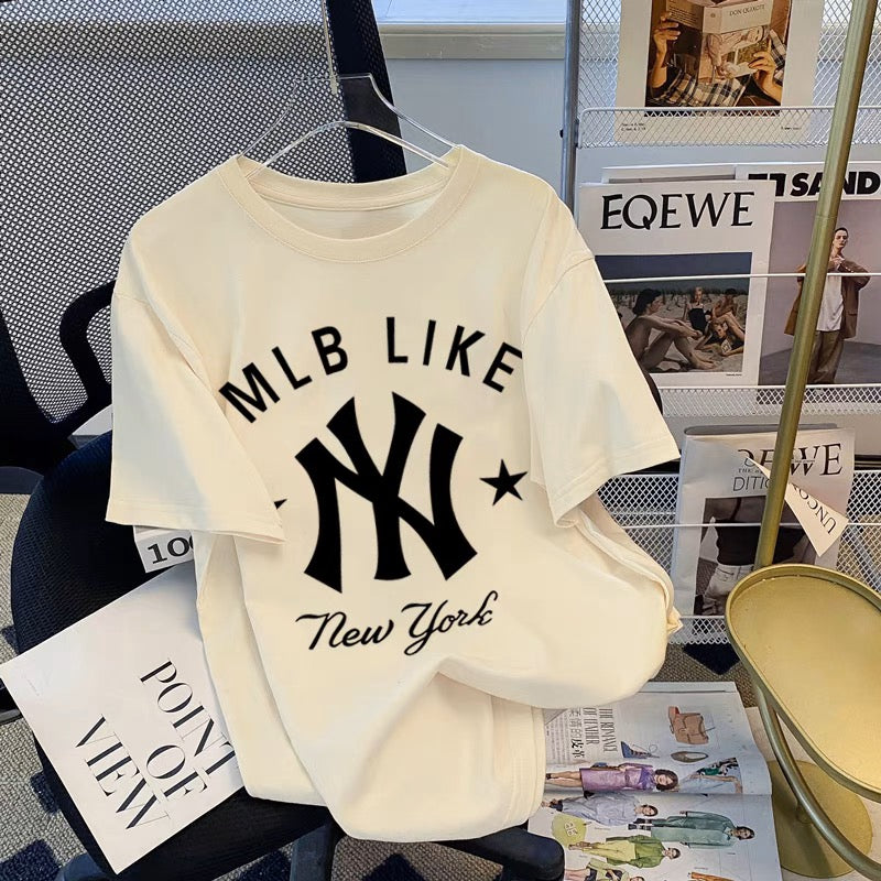 【tops】7色半袖英字柄TシャツF7547