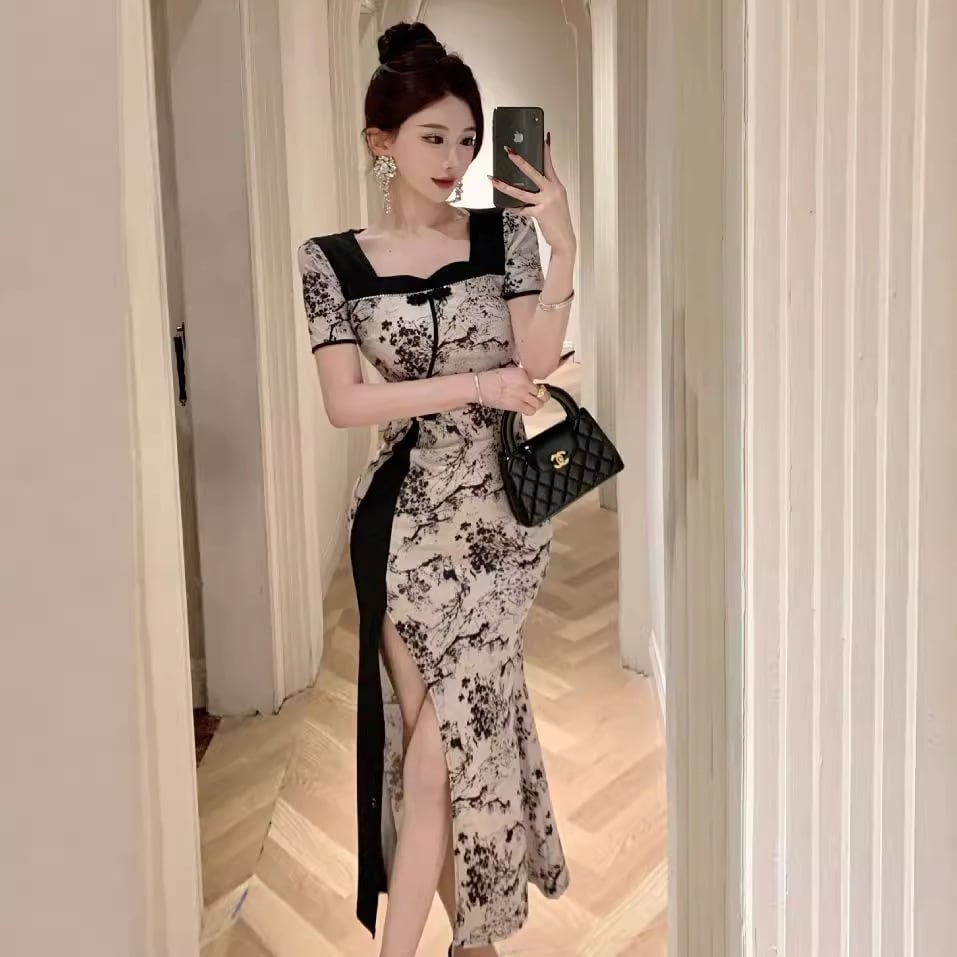 【dress】プリントワンピース　M25247