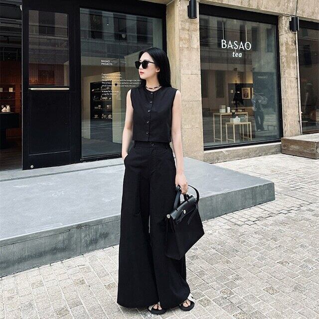 【set】2WAYタンクトップ+ワイドパンツ2点セットF7363