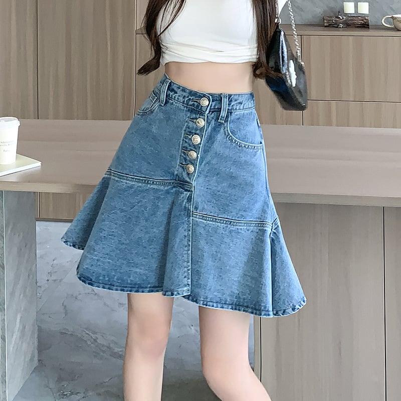 【bottoms】マーメイドデニムスカートG20221