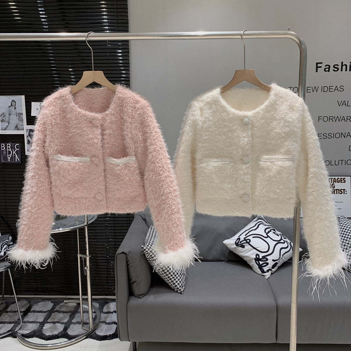 【outer】ファーショートコート　M28441