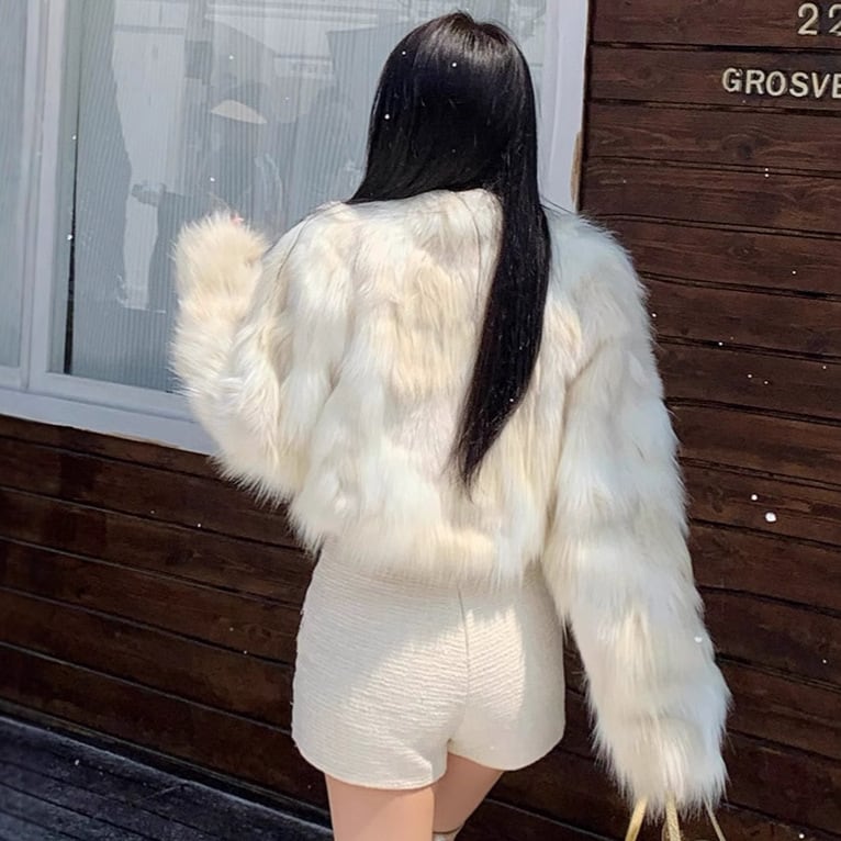 【outer】ファーショートコート　M27342