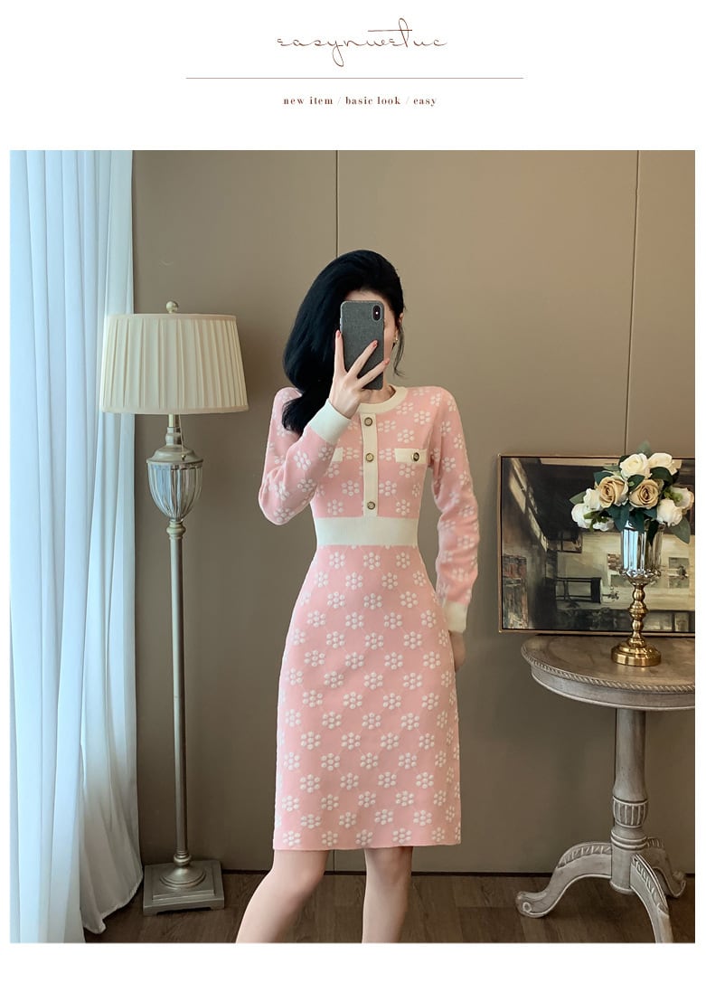 【dress】ニットワンピース　M25379