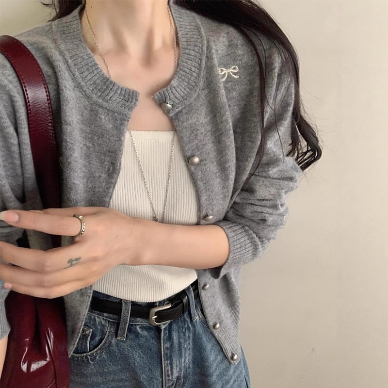 【outer】ニットカーディガン Q7248
