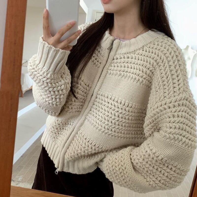 【outer】ニットカーディガン Q7149