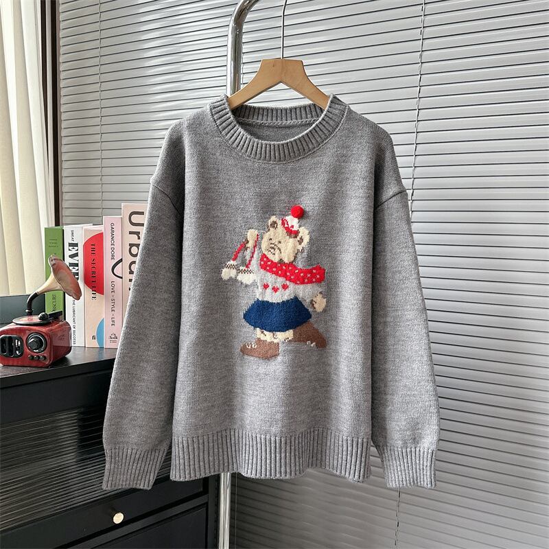 【tops】クルーネックニットセーター　M18903