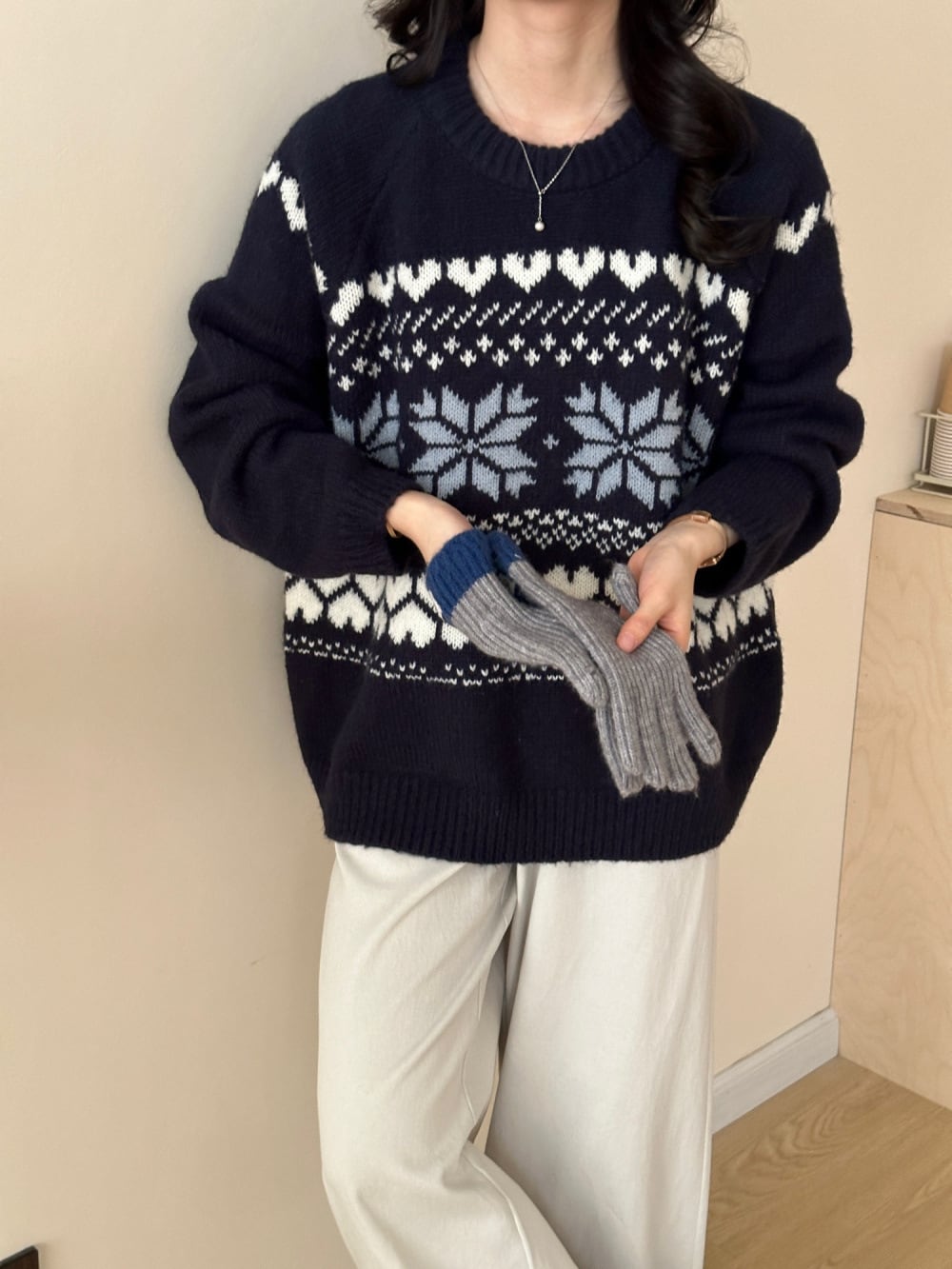 【tops】クルーネックニットセーター　M27111