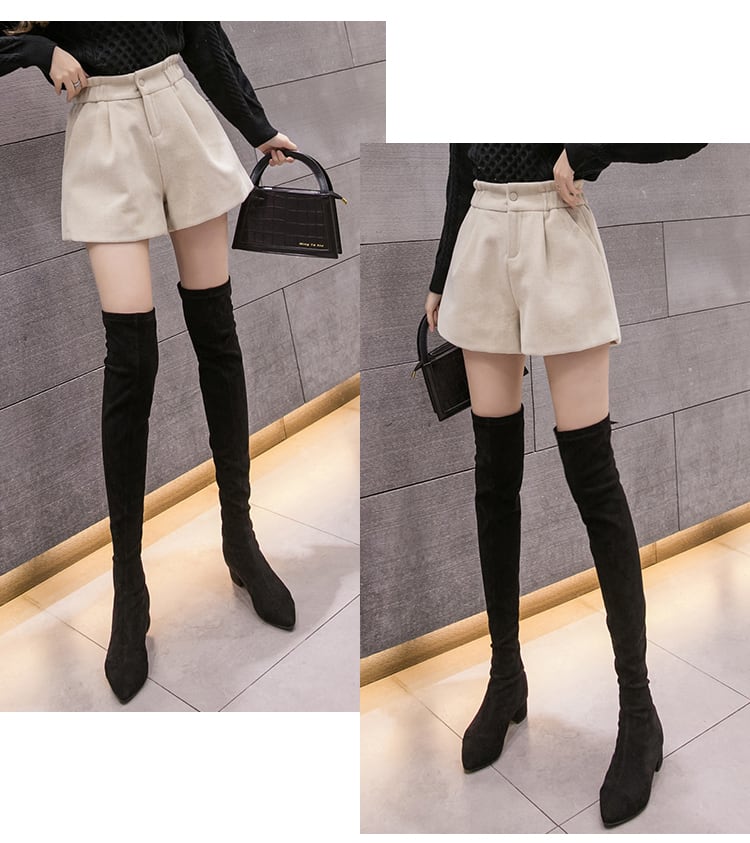 【bottoms】早い者勝ち!気質満点秋冬着痩せルーズオシャレAラインショートパンツ G3541