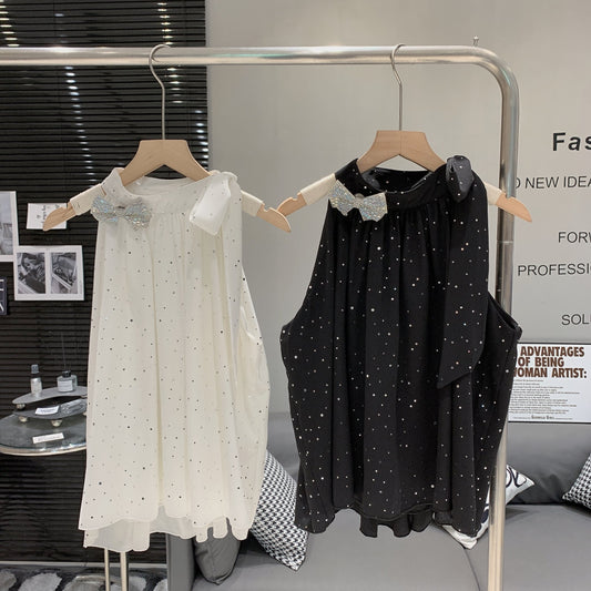 【tops】ノースリーブリボン付きトップス　M24982