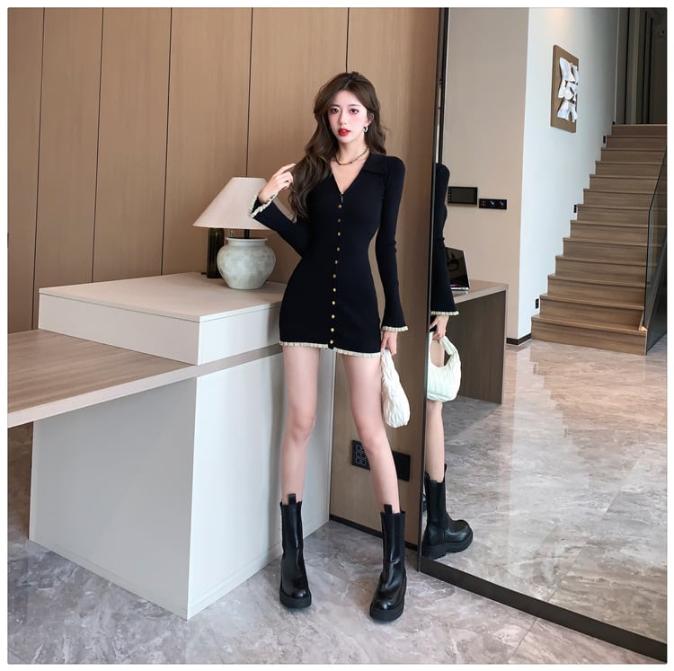 【dress】ニットワンピース　M25399