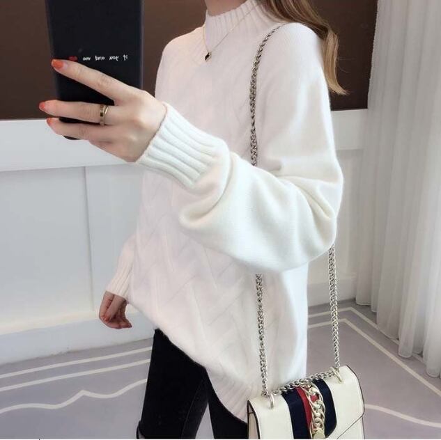 【tops】ハーフネックニットセーターG18054