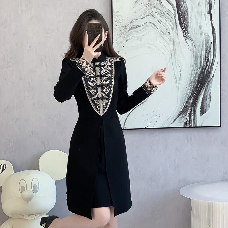 【dress】切り替えワンピース　M27191