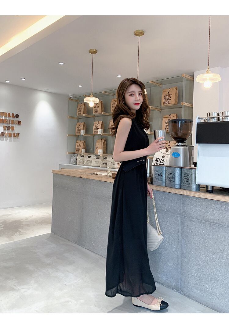 【dress】今季トレンド気質満点海旅行ギャザーウェスト絞り体型カバー無地ワンピースF0288