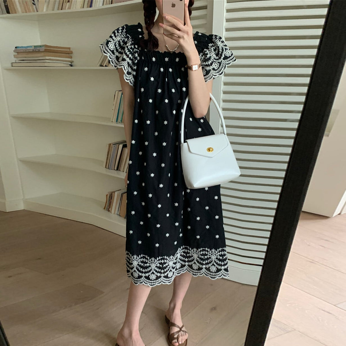 【dress】刺繍ワンピース　M24729