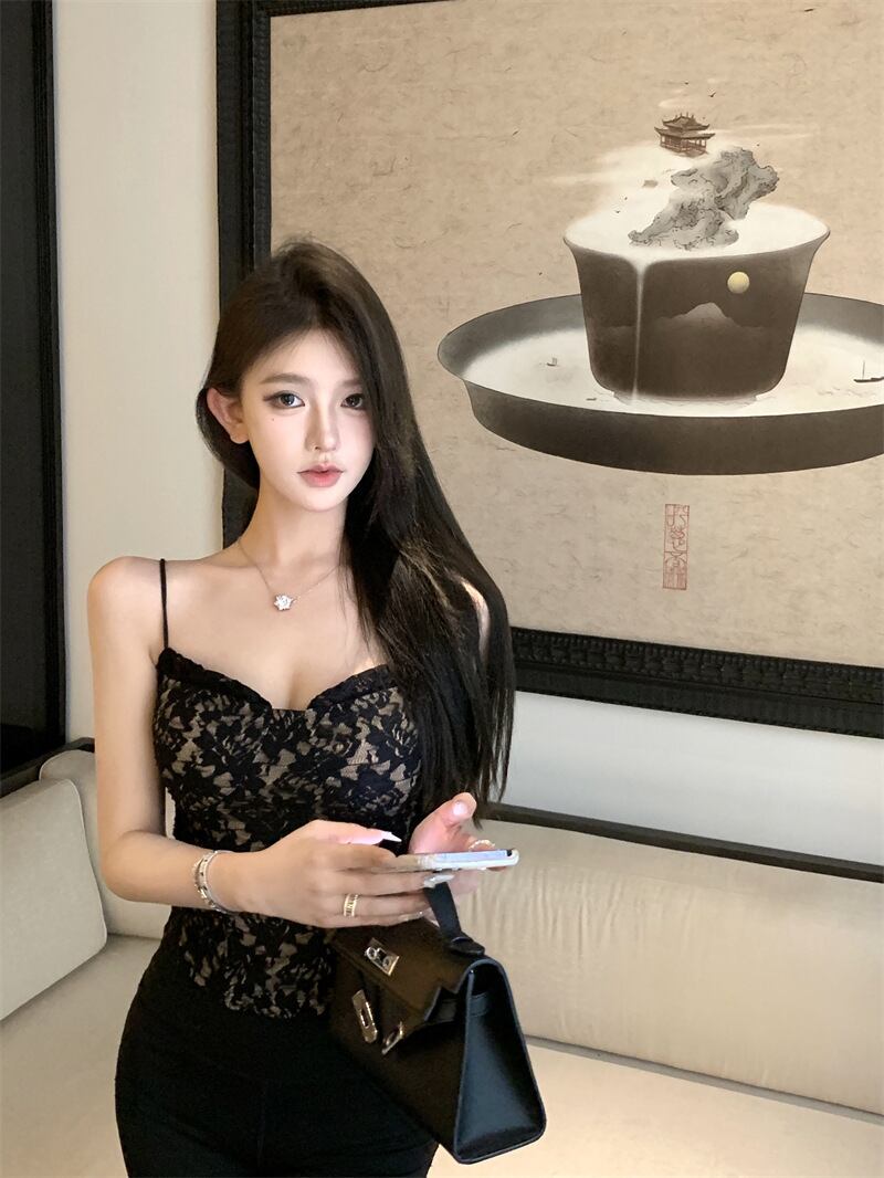 【tops】レースキャミソール　M28476