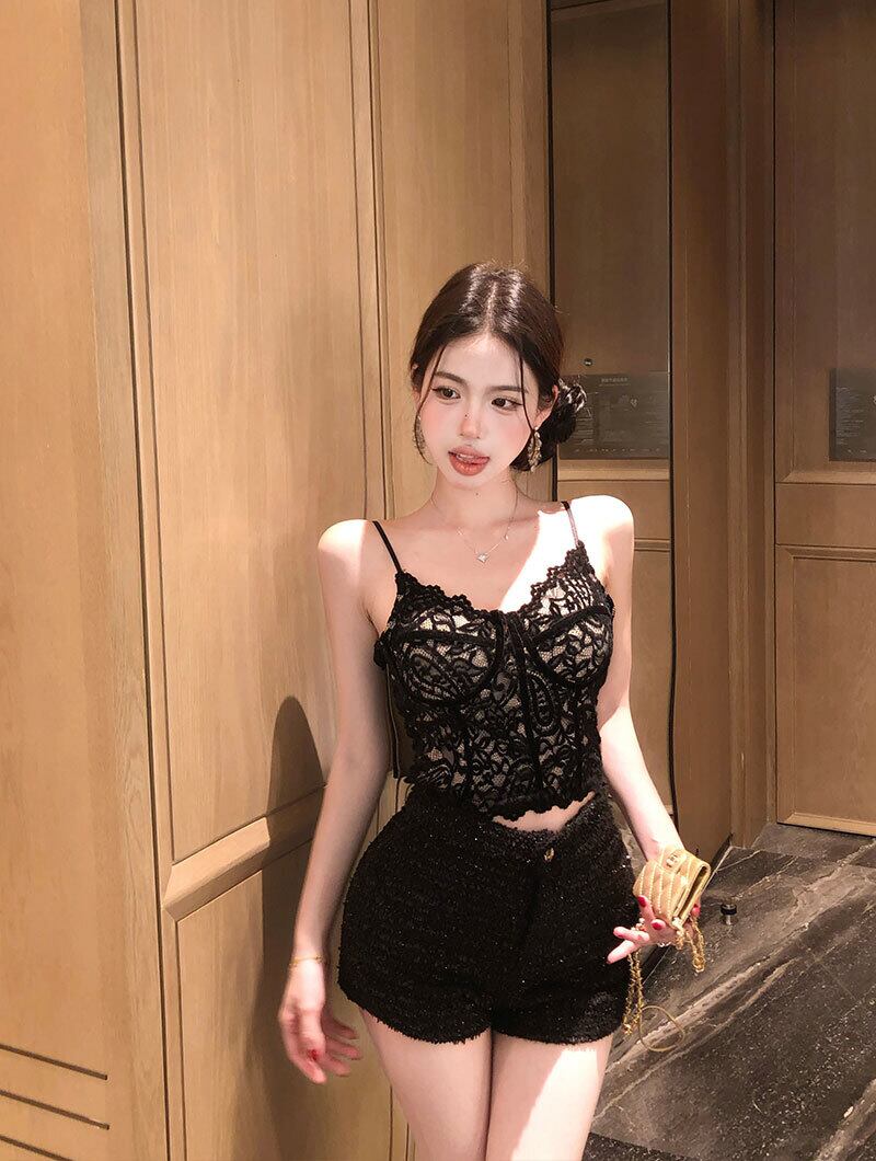 【tops】レースキャミソール　M29437