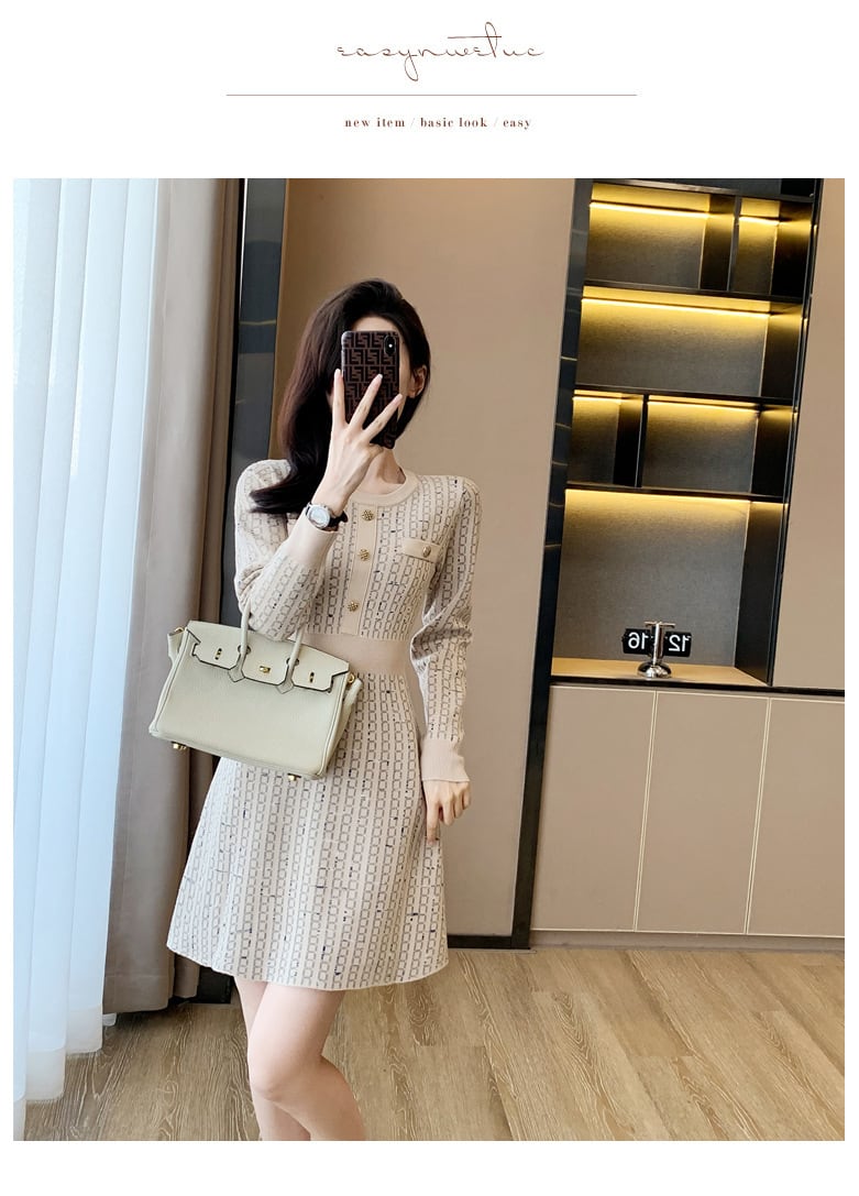 【dress】ニットワンピース　M25459