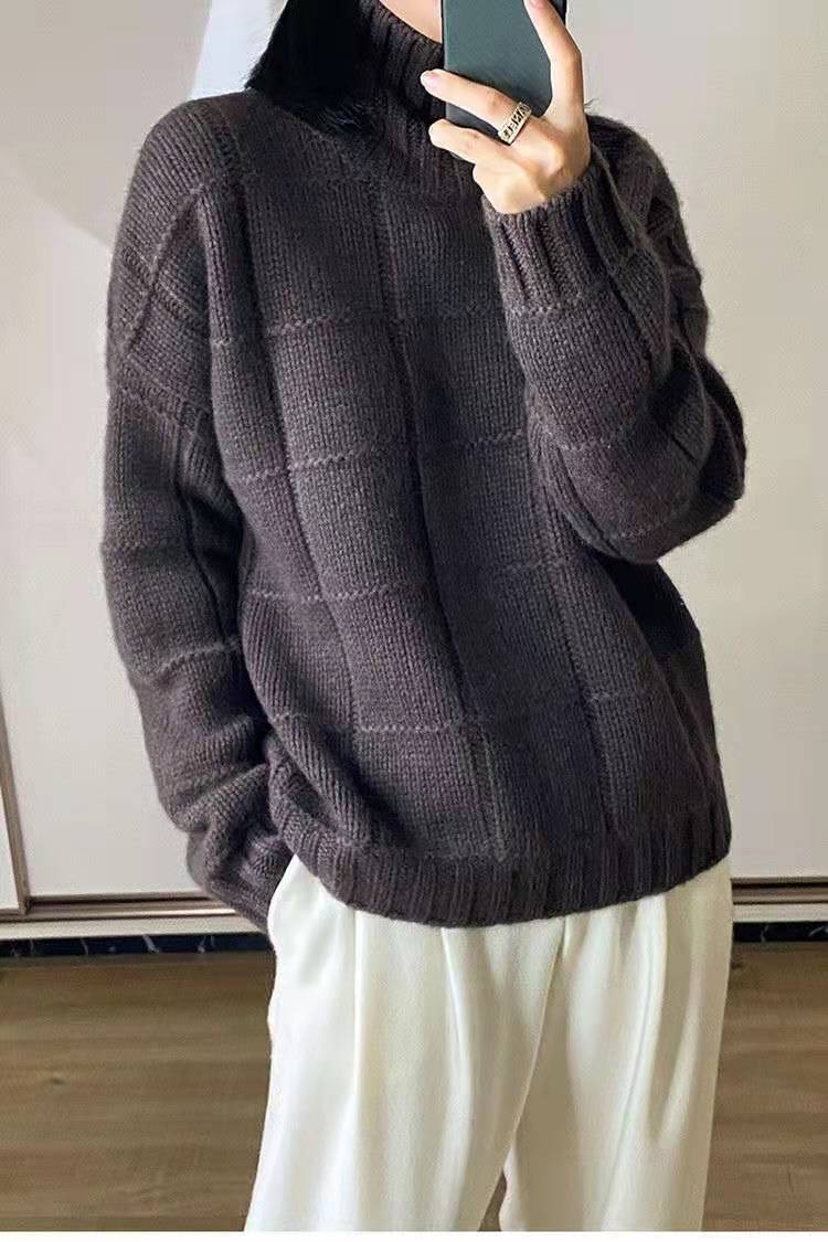【tops】ハイネックニットセーター　M18312
