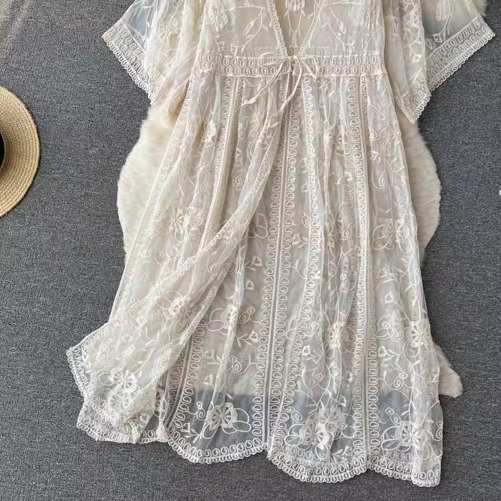 【set】レースカーディガン+キャミソール+ショートパンツ3点セットF7519