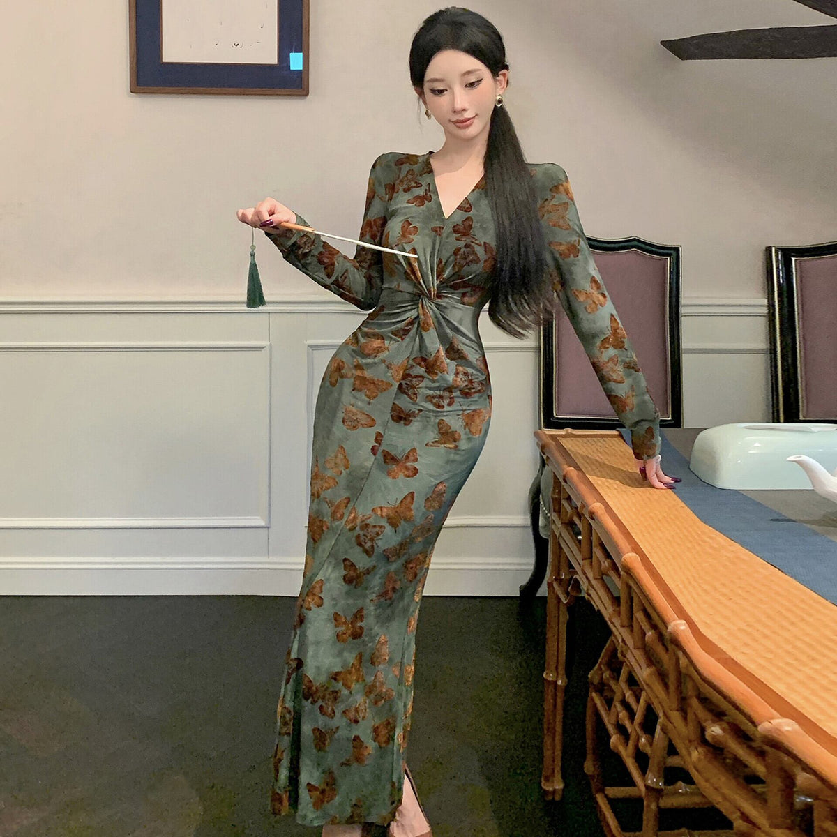【dress】プリントワンピース　M28123