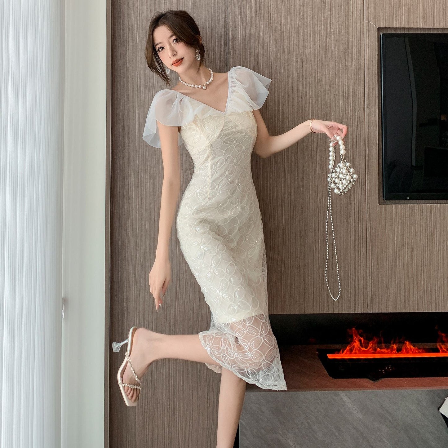 【dress】フリルキャミワンピースG20065