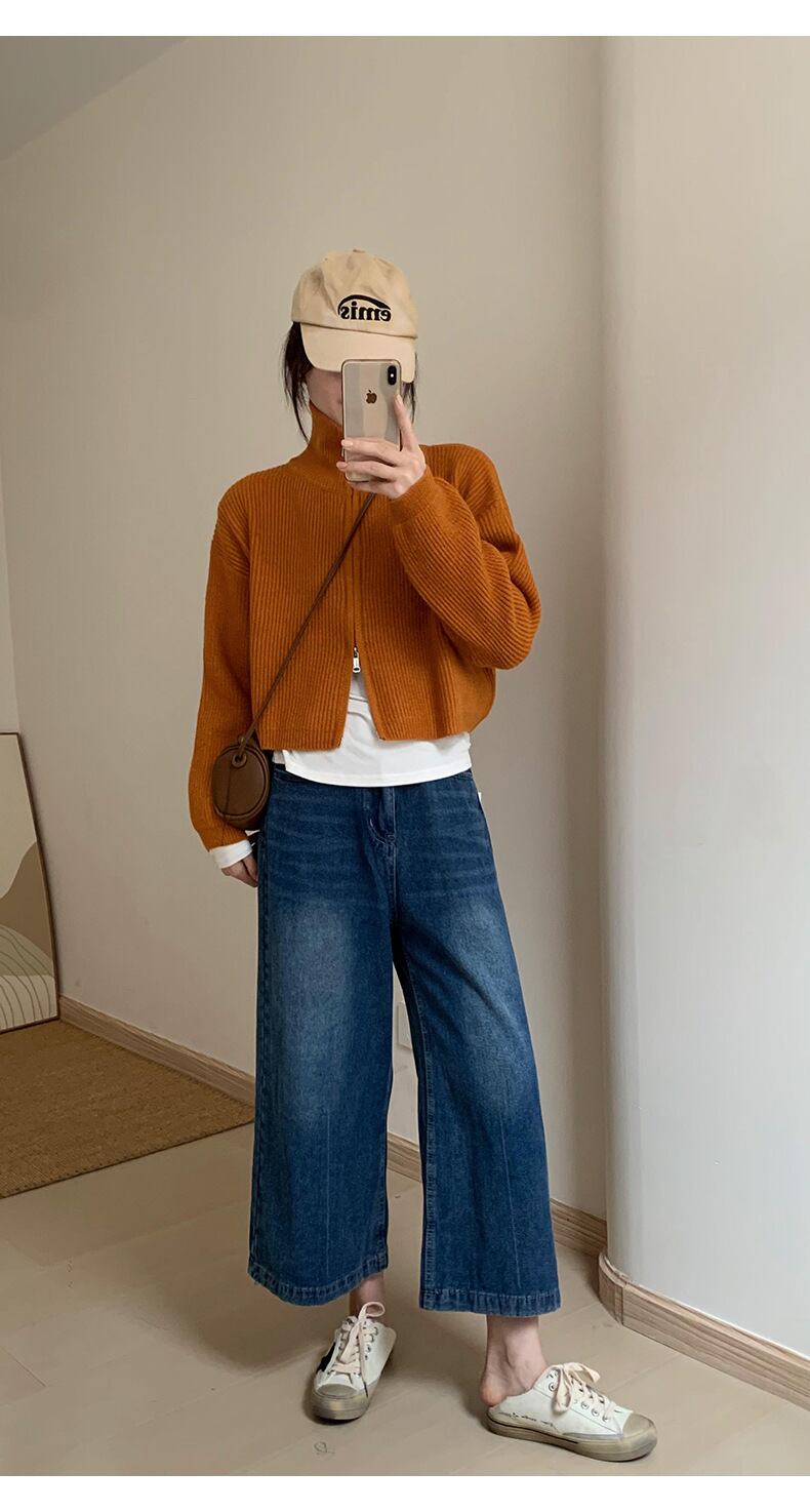 【outer】ファスナーニットカーデ　M28916