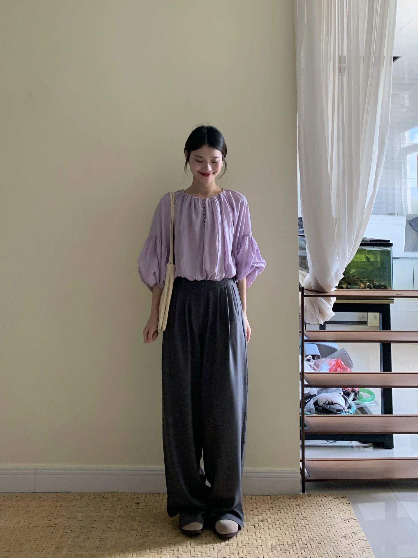 【tops】フランス風長袖ブラウスG21560