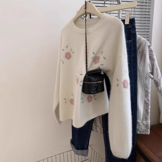 【tops】クルーネックニットセーター　M29217
