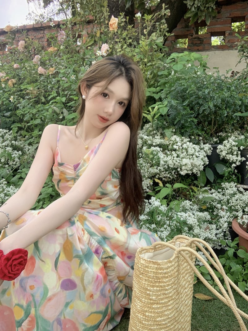 【dress】花柄キャミワンピース　M25317