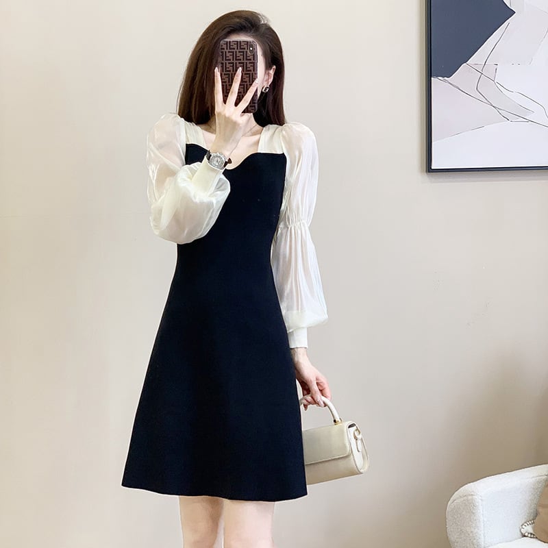 【dress】切り替えワンピース　M25518