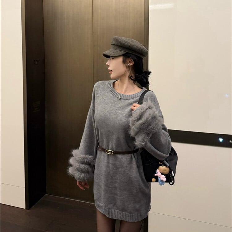 【dress】ファーニットワンピース　M28430