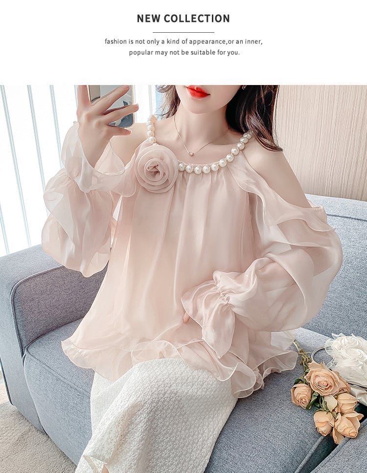 【tops】オフショルダーブラウス　M29371