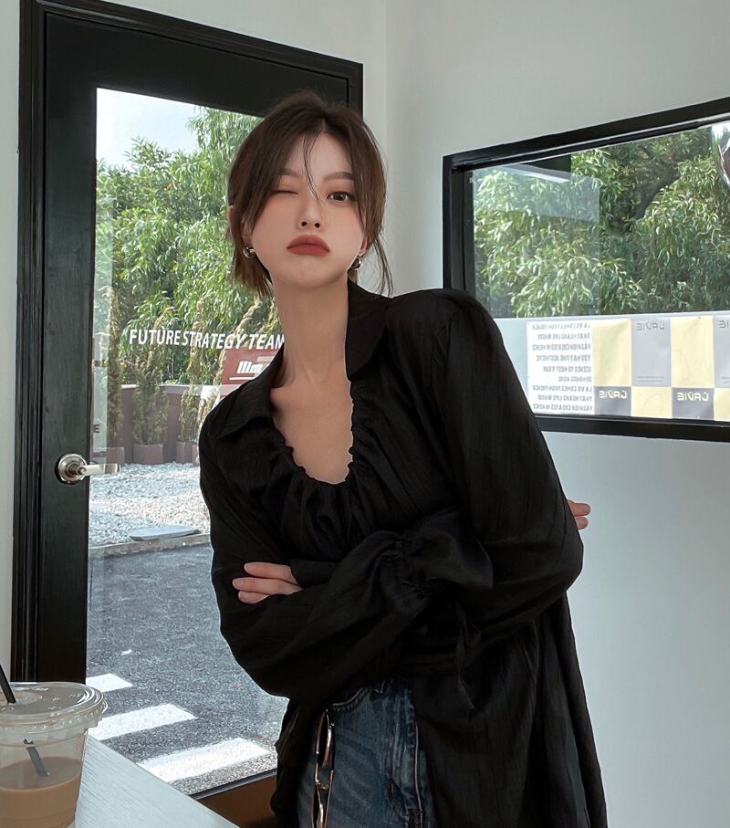 【tops】パフスリーブ ブラウスG20356