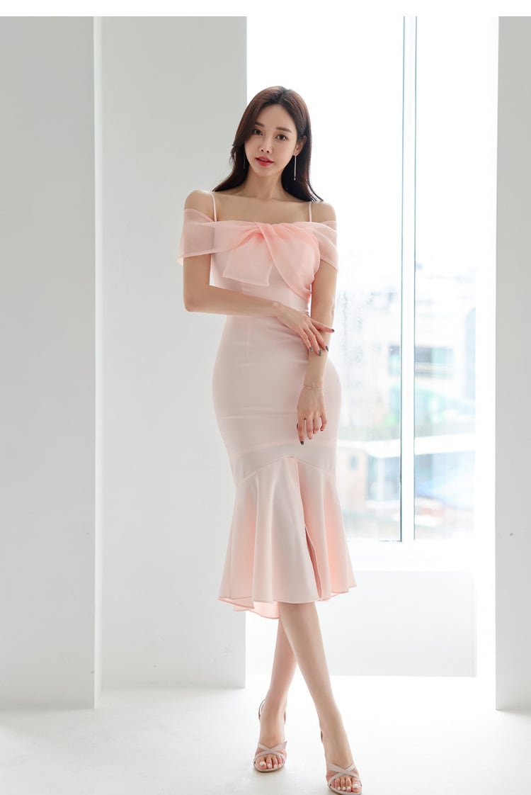 【dress】リボン付きキャミワンピース　M24562