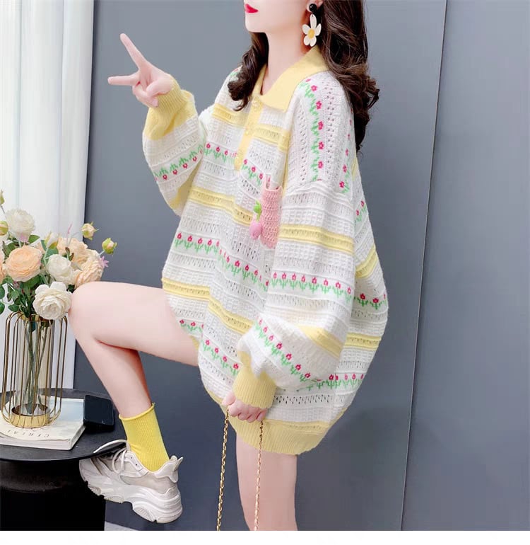 【tops】POLOネックニットセーター　M26167