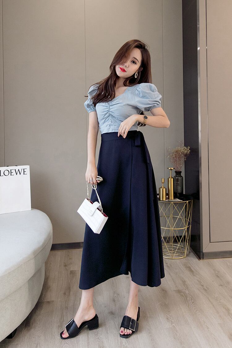 【bottoms】 清新人気デザインレディースファッションハイウエストスカート