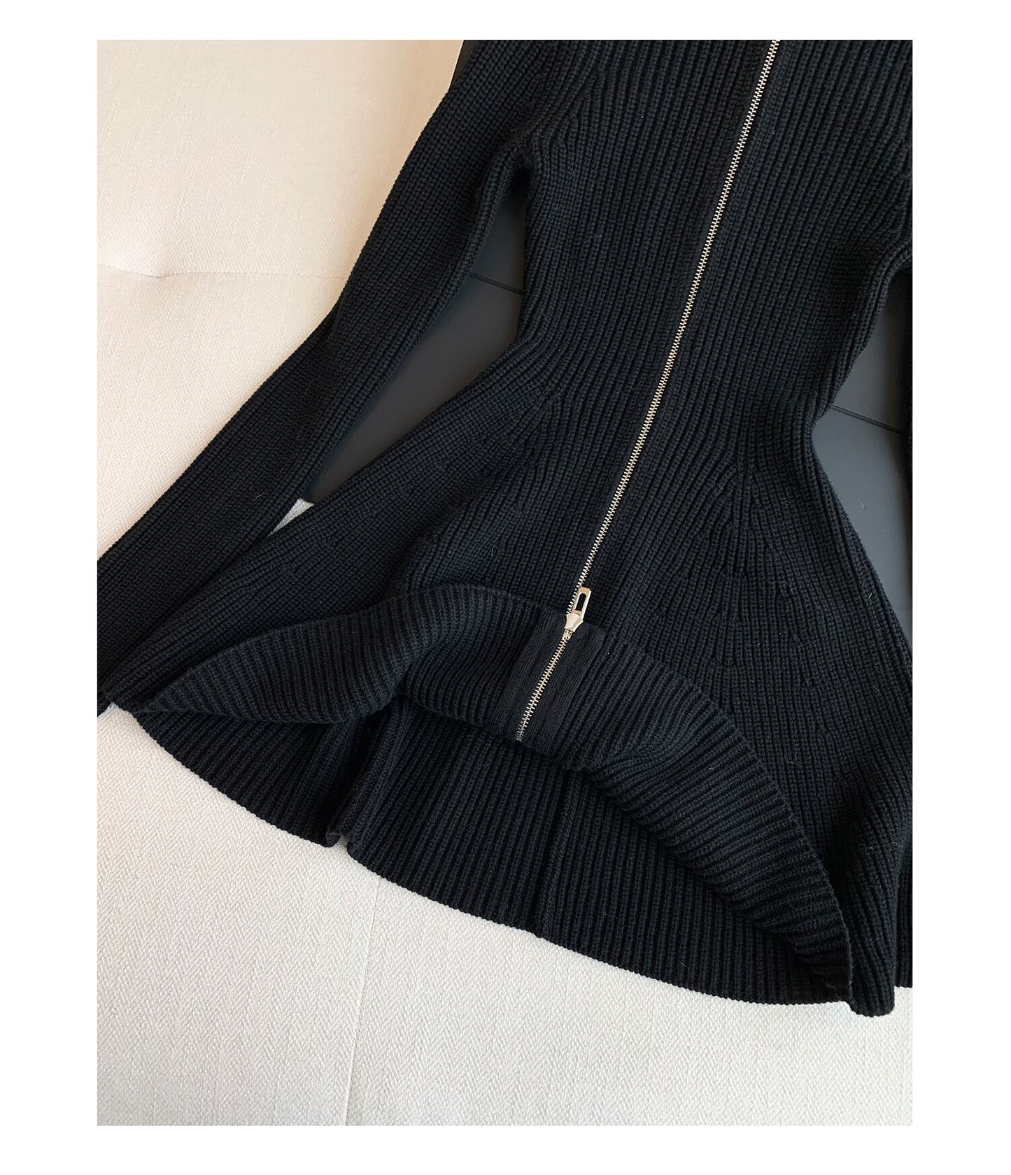 【dress】ジップニットミニワンピース　N3454