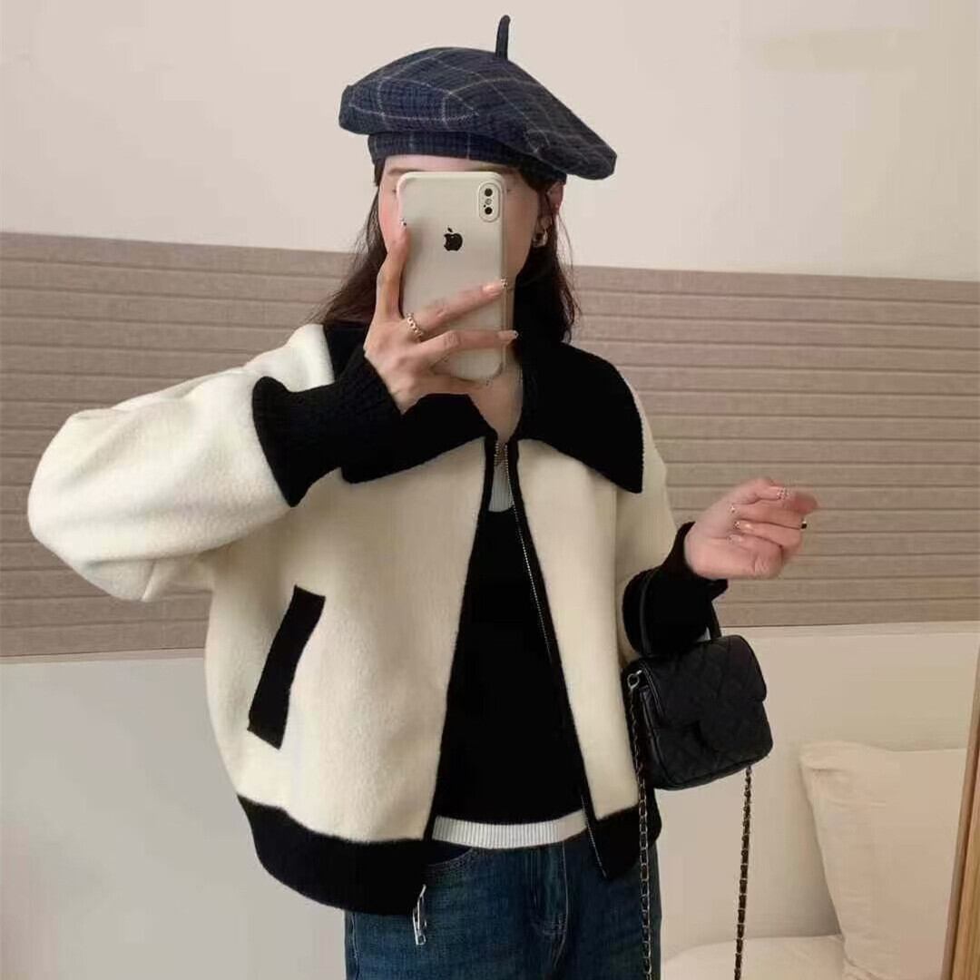 【outer】ファスナーニットカーデ　M29049