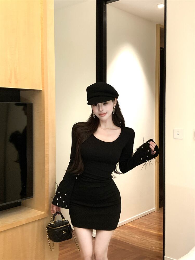 【dress】フレアスリーブワンピース　M27976