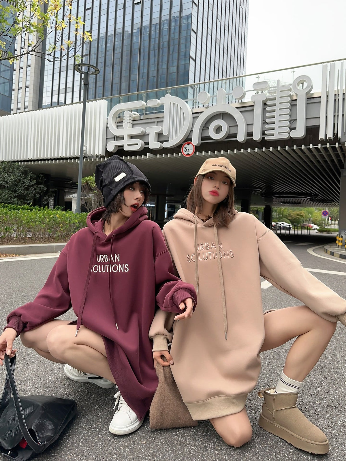 【dress】フード付きカジュアルワンピース    N2166