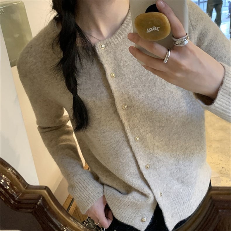 【outer】クルーネックニットカーデ　M25950