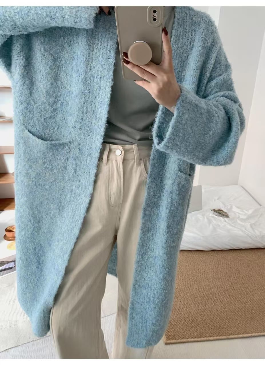 【outer】ロング丈ニットカーデ　M25674
