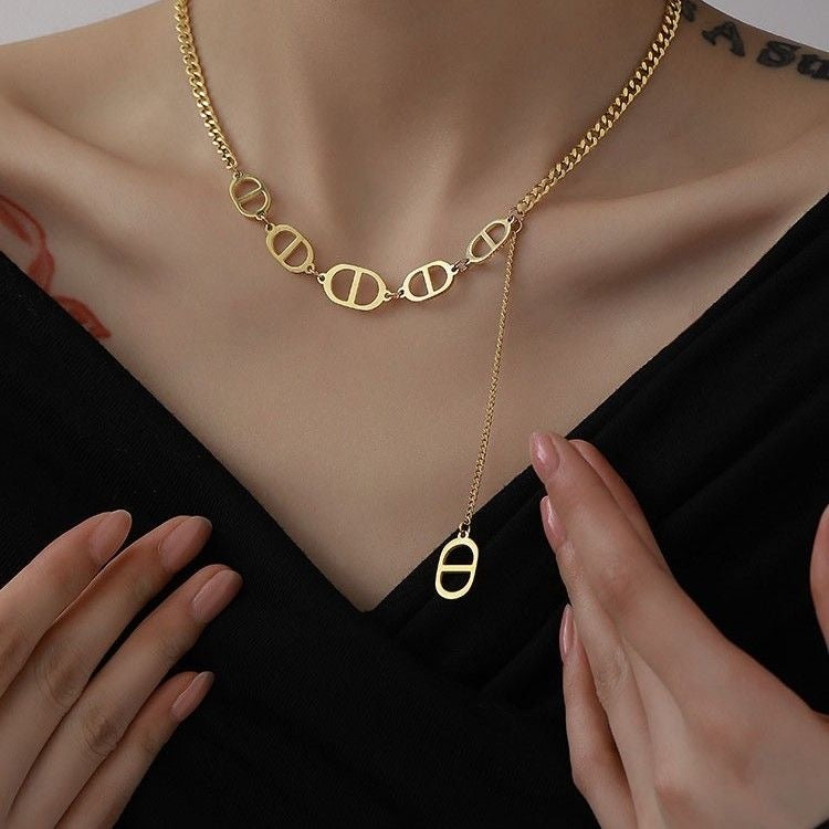 【小物】ファッションネックレスアクセサリーF8193