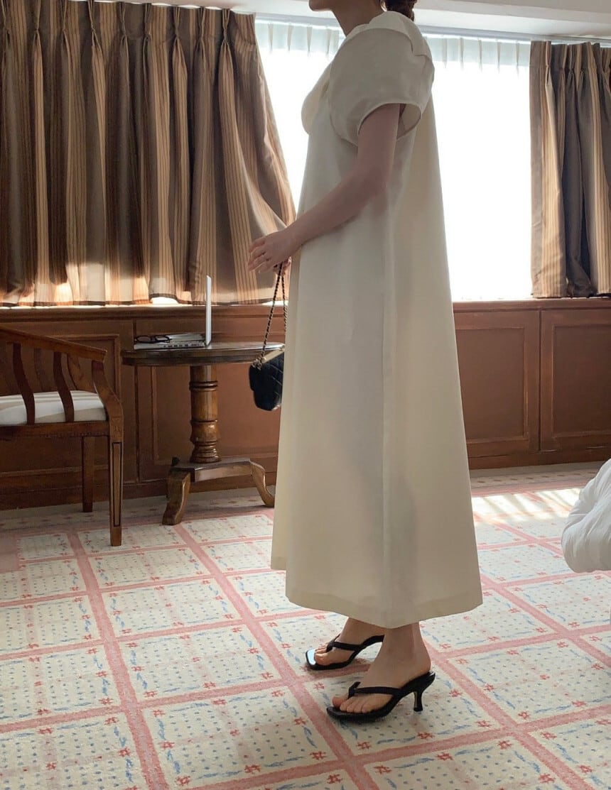 【dress】パフスリーブワンピース　M24627